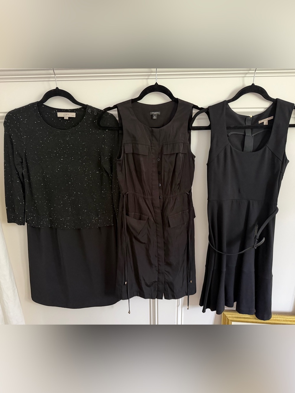 Lot of 3 0 Petite Women’s Black Dresses